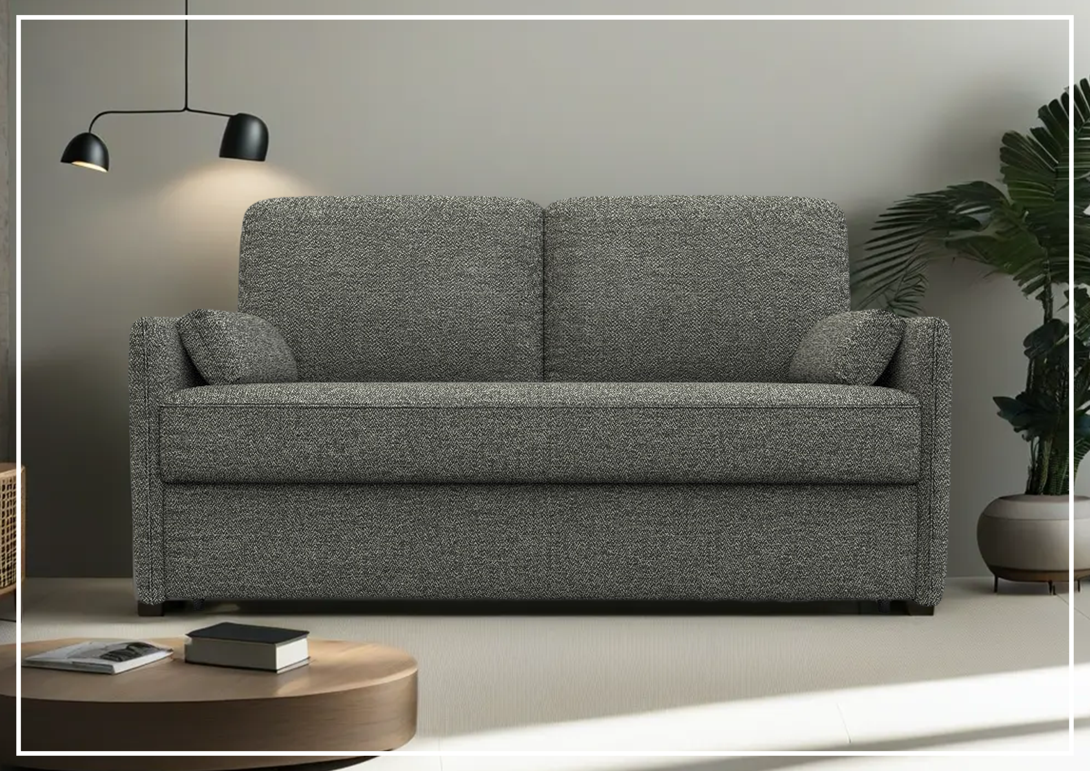 Sofa Grey 1 Memory Foam Modern Convertible Bed - furniture - by