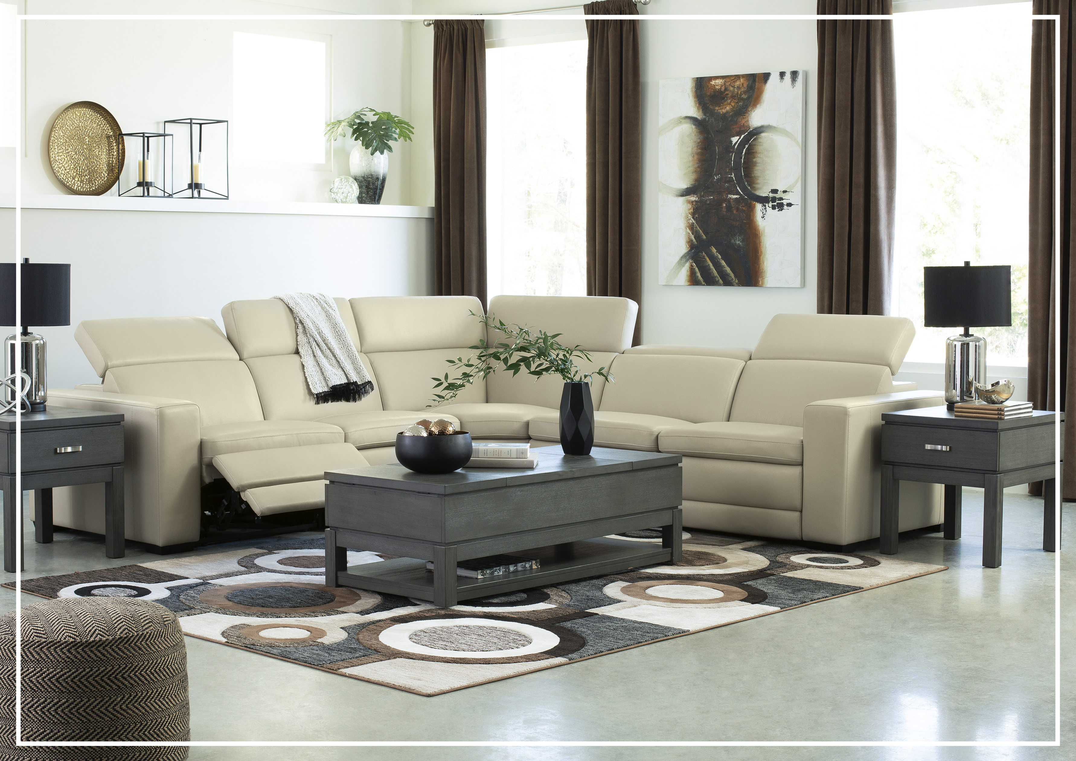 Electric reclining sectional online sofa