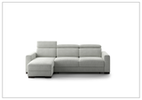 Luonto Elliot Fabric Sectional Sofa Sleeper With Reversible Chaise (King/Queen)-SOFABED