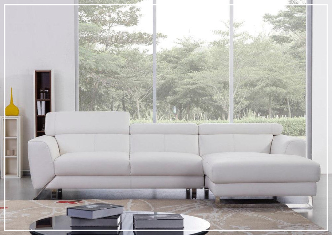 Niva Leather Sectional  white