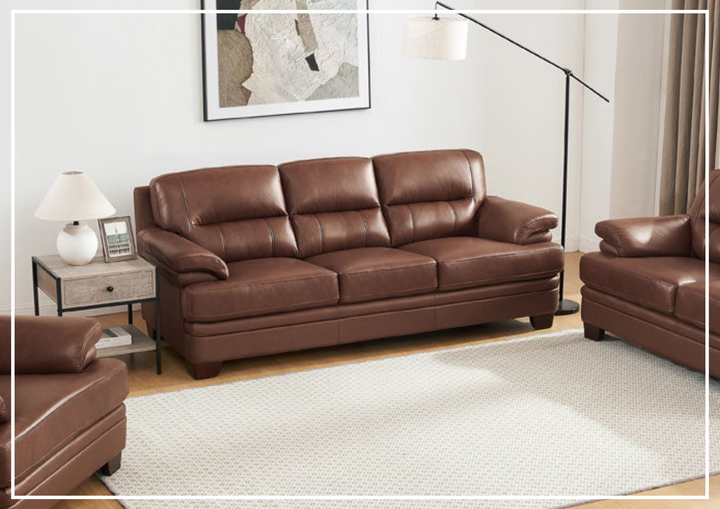 Hydeline Luxor Stationary Premium Leather Sofa-Sofabed