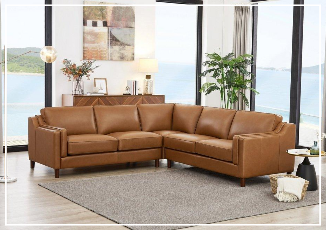 Hydeline Bella Top-grain Leather Sectional Sofa-Sofabed