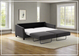 Luonto Monika Fabric King Sleeper Sofa Bed With Wood or Chrome Legs-SOFABED