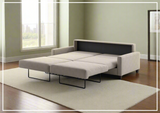 Luonto Nico Fabric King Sleeper Sofa With Nest Mechanism and chrome or wood legs-SOFABED