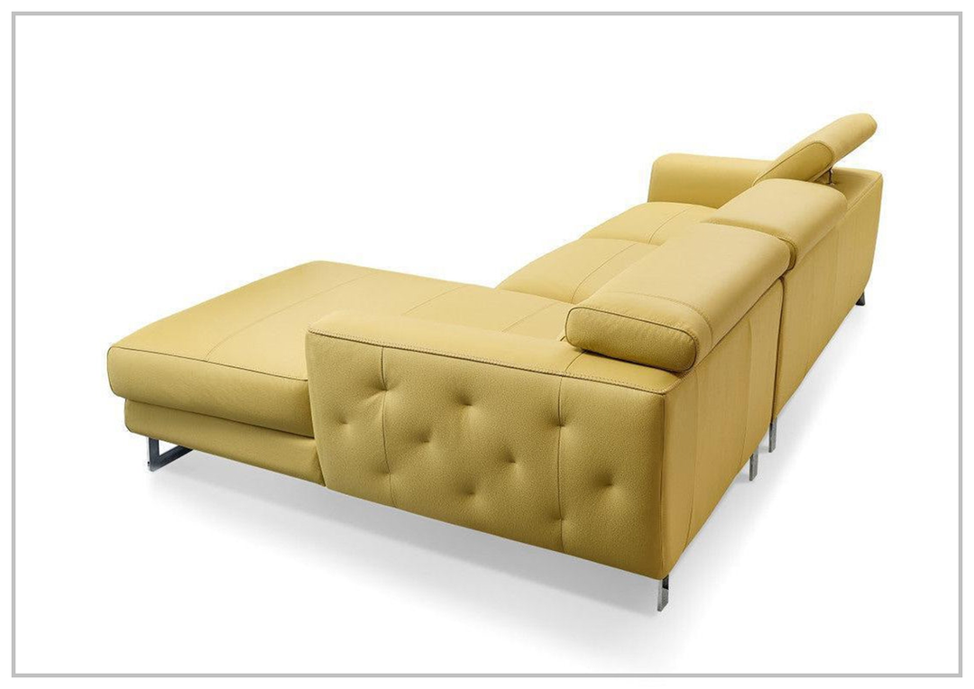 Niva Leather Sectional yellow