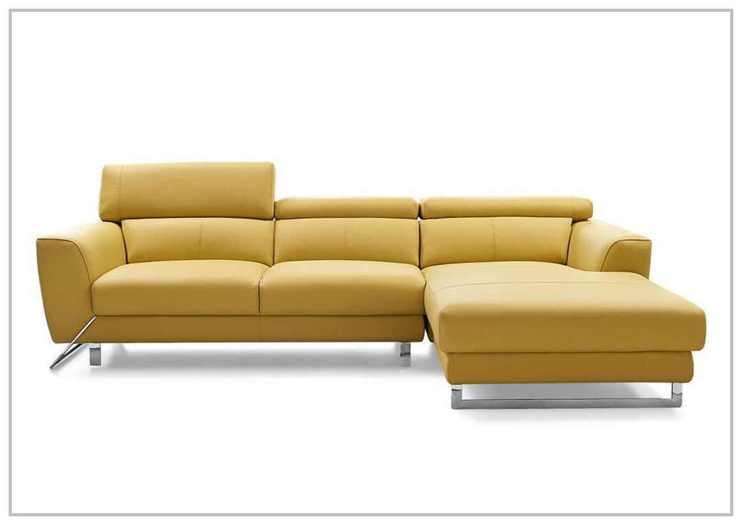 Niva Leather Sectional yellow