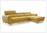 Niva Leather Sectional  yellow