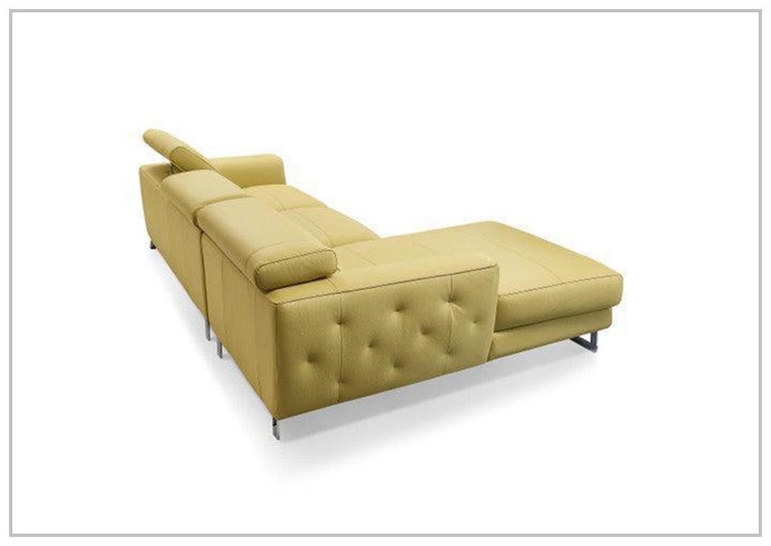 Niva Leather Sectional yellow