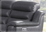 Hydeline Dream Power Headrest Top Grain Leather Zero Gravity Reclining Sofa