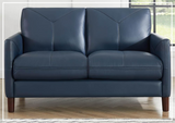 Hydeline Yorkdale Stationary Top Grain Leather Loveseat Sofa-SOFABED