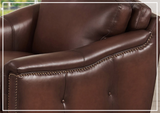 Hydeline Belfast Premium Leather Chair with Nail-Head Finish-SOFABED