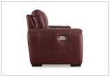 Adriano Dual Power Leather Reclining Loveseat with Console