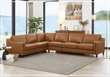 Hydeline Bella Top-grain Leather Sectional Sofa-Sofabed