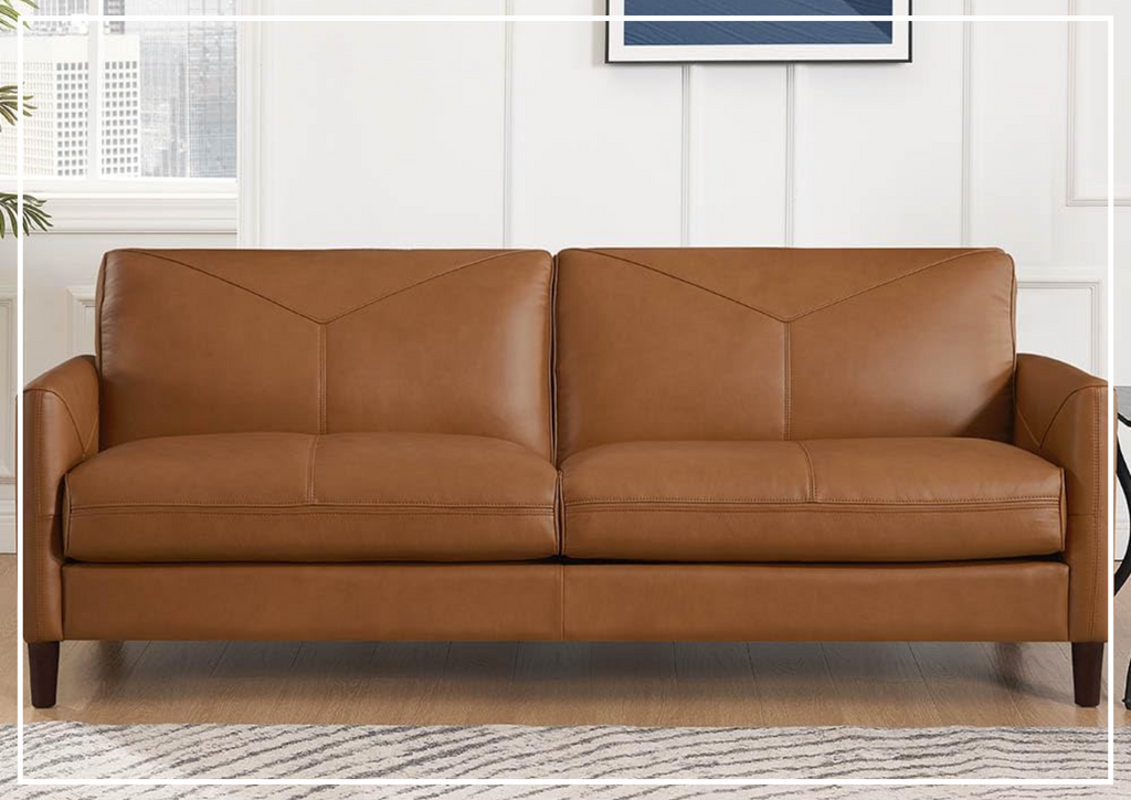 Hydeline Yorkdale Stationary Top Grain Leather Sofa-SOFABED