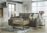 Kyle Fabric L-Shape Sectional with Chaise and Storage-Sofabed