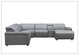 Gio Italia Leonardo 6 Pieces Leather Power Recliner Sectional-Sofabed