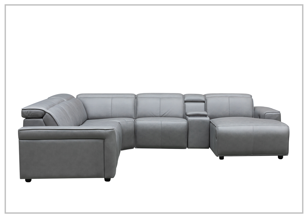 Gio Italia Leonardo 6 Pieces Leather Power Recliner Sectional-Sofabed