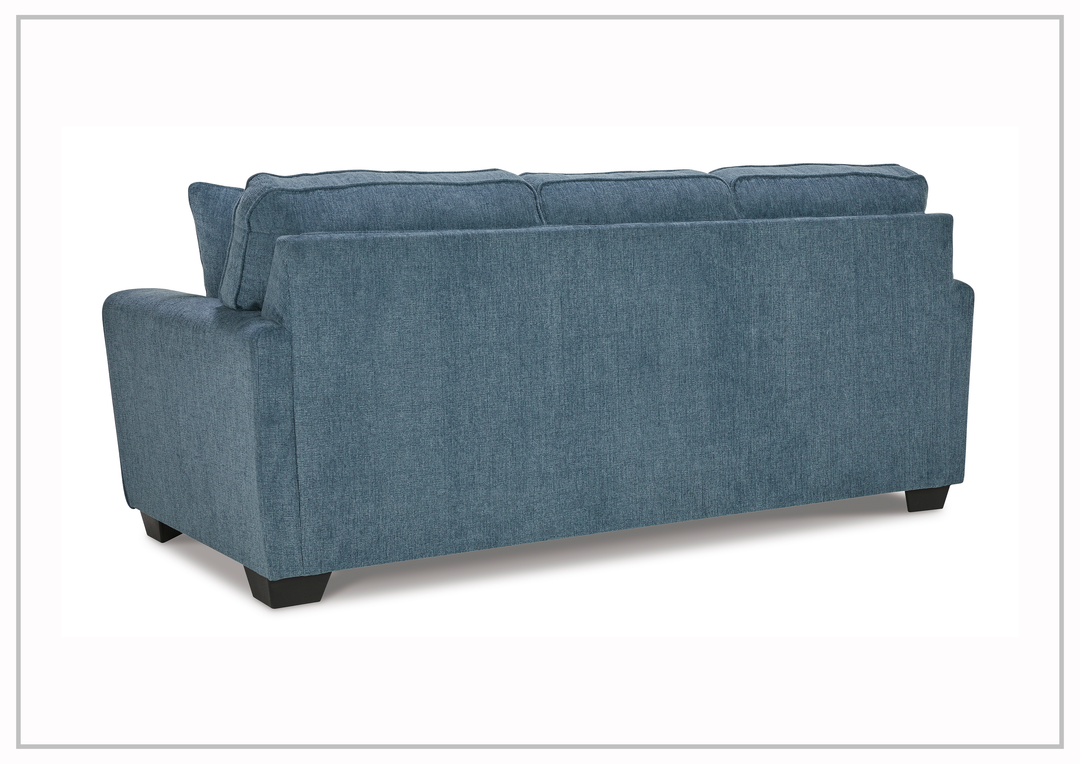 Claire 3 Seater Fabric Queen Sleeper Sofa in Blue Color