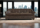 Bernhardt Brixton Leather Sofa in Suede Brown