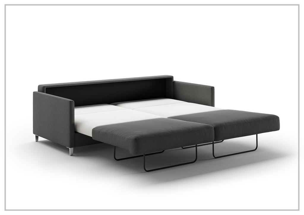 Luonto Elfin Fabric King Sleeper Sofa with Chrome or Wood Legs