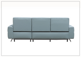 Klaussner Milano Blue Power Reclining Sectional Sofa with Adjustable Footrests