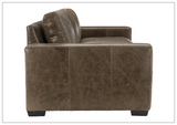 Bernhardt Dawkins Leather Sofa with Walnut Finish- Jennifer furniture