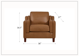 Hydeline Bella Leather Chair with Track Arms