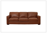 Hydeline Dillon Stationary Top Grain Leather Sofa With Track Arms-SOFABED