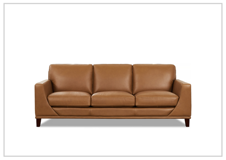 Hydeline Soma Stationary Top Grain Leather Sofa in Brown-SOFABED