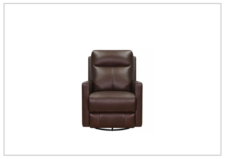 Hydeline Vienna Power Headrest Swivel Glider Leather Recliner-SOFABED