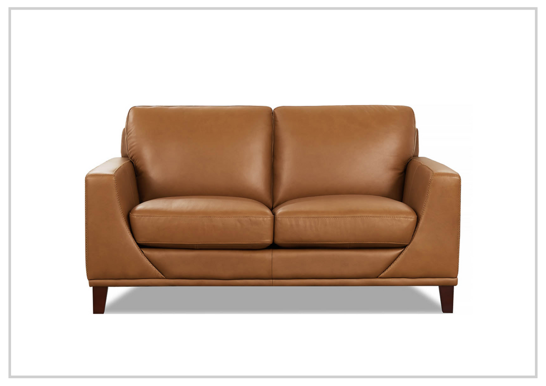 Hydeline Soma Stationary Top Grain Leather 2-Seater Sofa in Brown-SOFABED