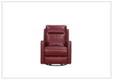 Hydeline Vienna Power Headrest Swivel Glider Leather Recliner-SOFABED