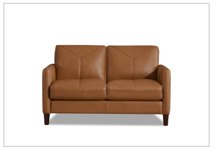 Hydeline Yorkdale Stationary Top Grain Leather Loveseat Sofa-SOFABED