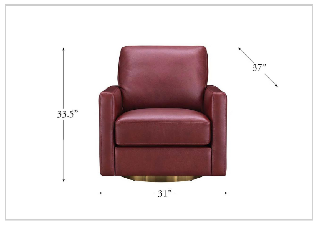 Hydeline Ashby 360-Degree Swivel Leather Chair