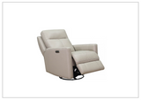 Hydeline Vienna Power Headrest Swivel Glider Leather Recliner-SOFABED