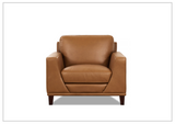 Hydeline Soma Top Grain Leather Chair in Brown-SOFABED