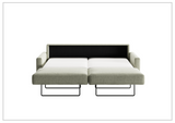 Luonto Nico Fabric King Sleeper Sofa With Nest Mechanism and chrome or wood legs