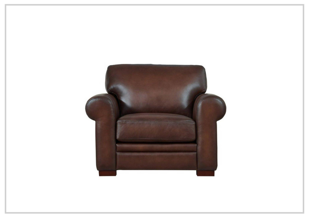 Hydeline Brookfield Top Grain Leather Chair With Rounded Arms-SOFABED