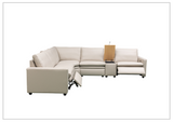 Klaussner Roma 6 Piece Beige Leather Power Reclining Sectional Sofa