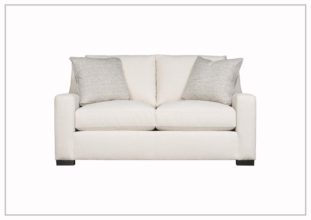 Bernhardt Germain Fabric Loveseat With Spring Down Cushions