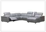 Gio Italia Leonardo 6 Pieces Leather Power Recliner Sectional-Sofabed