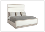 Bernhardt Axiom King & Queen Panel Bed with Linear Grey Finish- Sofabed