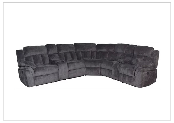 Klaussner McCobb 7-Piece Gray Recliner Sectional Sofa