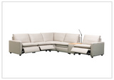 Klaussner Roma 6 Piece Beige Leather Power Reclining Sectional Sofa