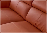 Niva Leather Sectional  in orange