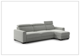 Luonto Elliot Fabric Sectional Sofa Sleeper With Reversible Chaise (King/Queen)-SOFABED