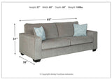 Aster Queen Size Fabric Sofa Sleeper In Light and Dark Color Options