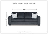 Aster Queen Size Fabric Sofa Sleeper In Light and Dark Color Options