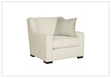 Bernhardt Germain Cream Fabric Sofa with Square Arms-sofabed