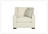 Bernhardt Germain Cream Fabric Sofa with Square Arms-sofabed